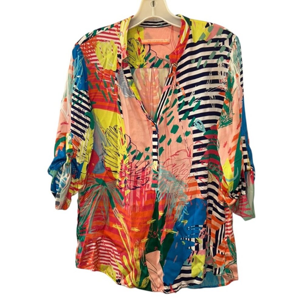 vilagallo FABULOUS rich mixed print top M